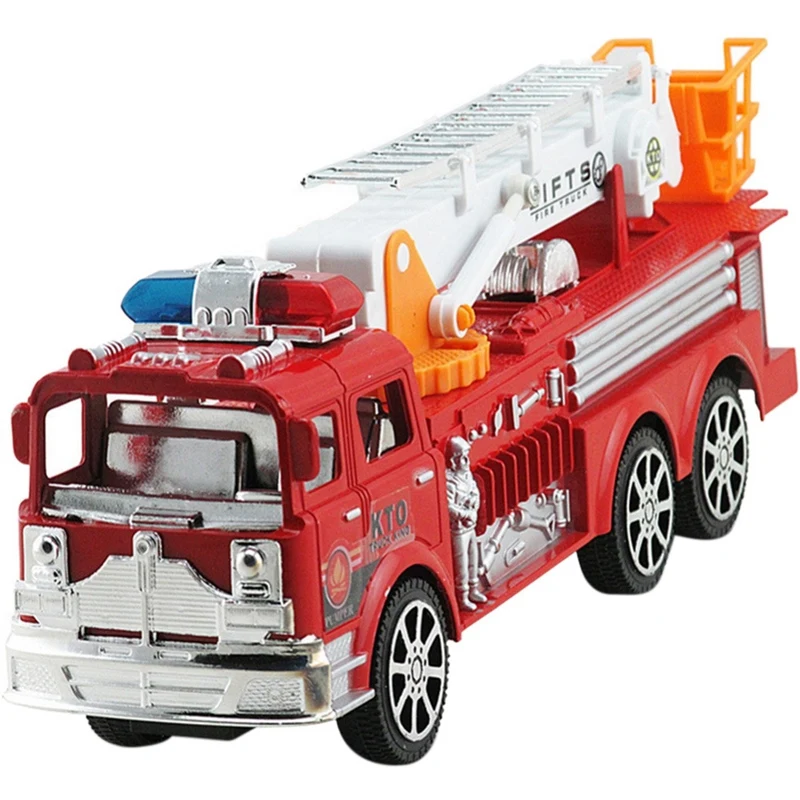 

Simulation Fire Engine Pull Back Toy Inertial Fire Truck Toy Children's Toy Car Large Inertia Simulation Fire Truck Ladder Model