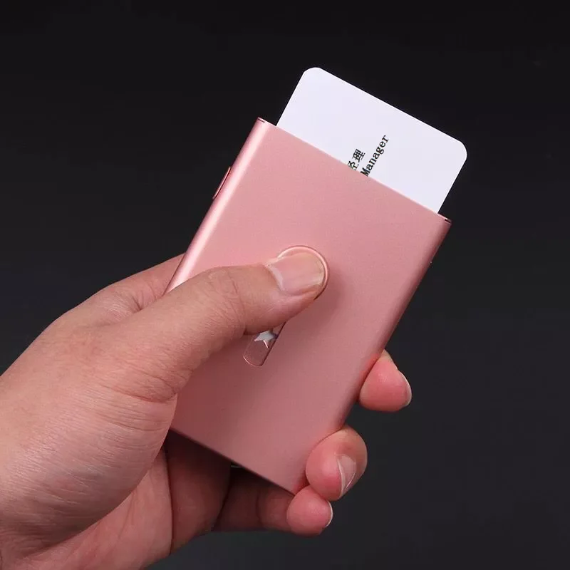 

Держатель для банковских карт, ультратонкий металлический чехол-Органайзер