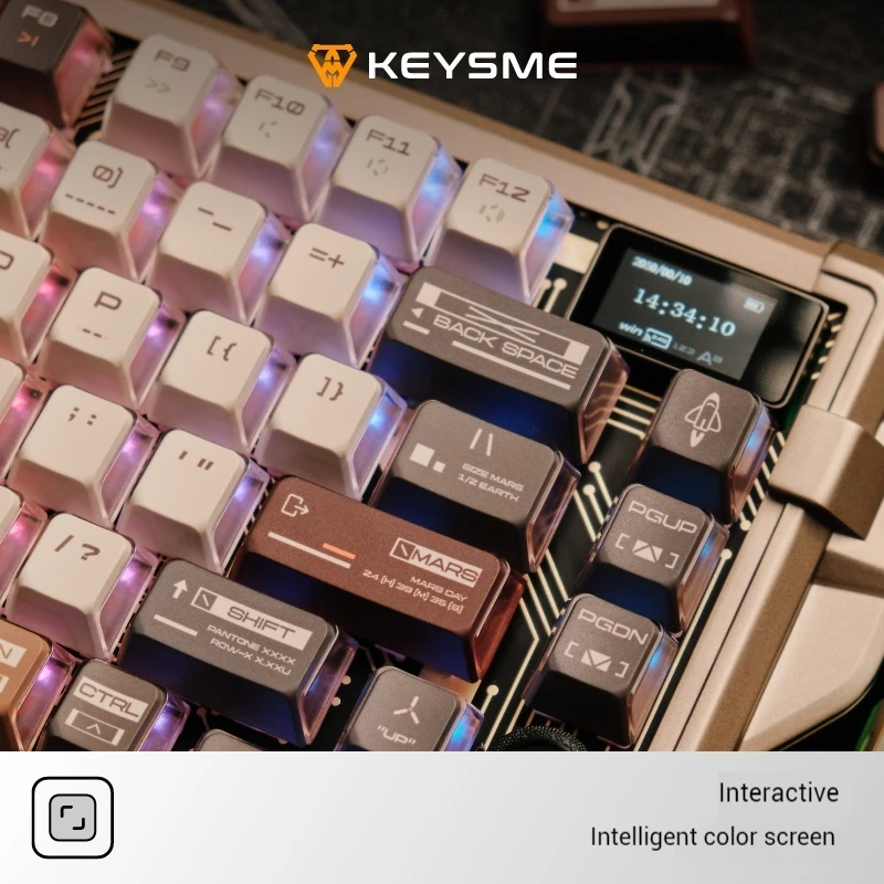 KeysMe Mars03 Алюминиевая беспроводная трехрежимная механическая клавиатура на заказ