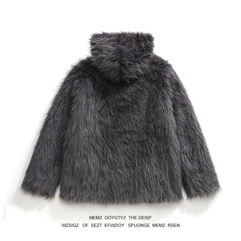 Memz Новое пальто с хлопковой подкладкой из искусственного лисьего меха мужская