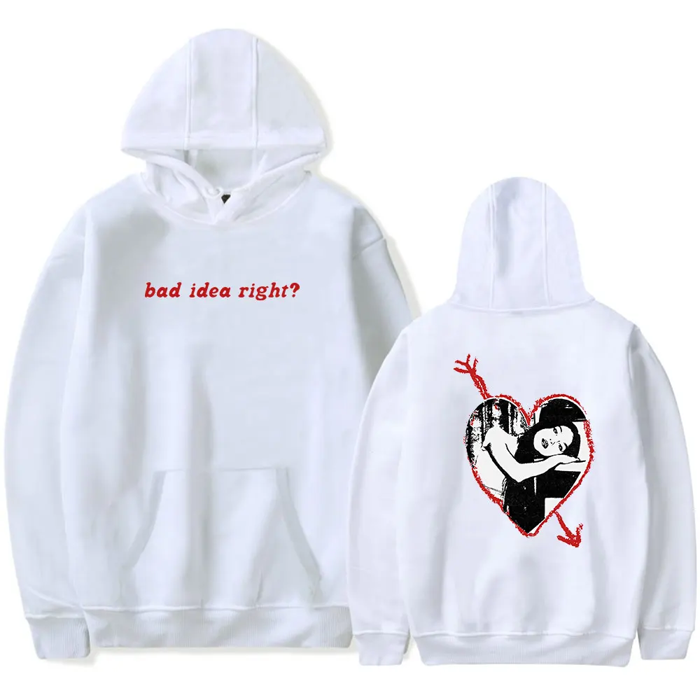 

Olivia Rodrigo Hoodies Bad Idea Right Album Merch Print Unisex Fashion Funny Casual Streetwear