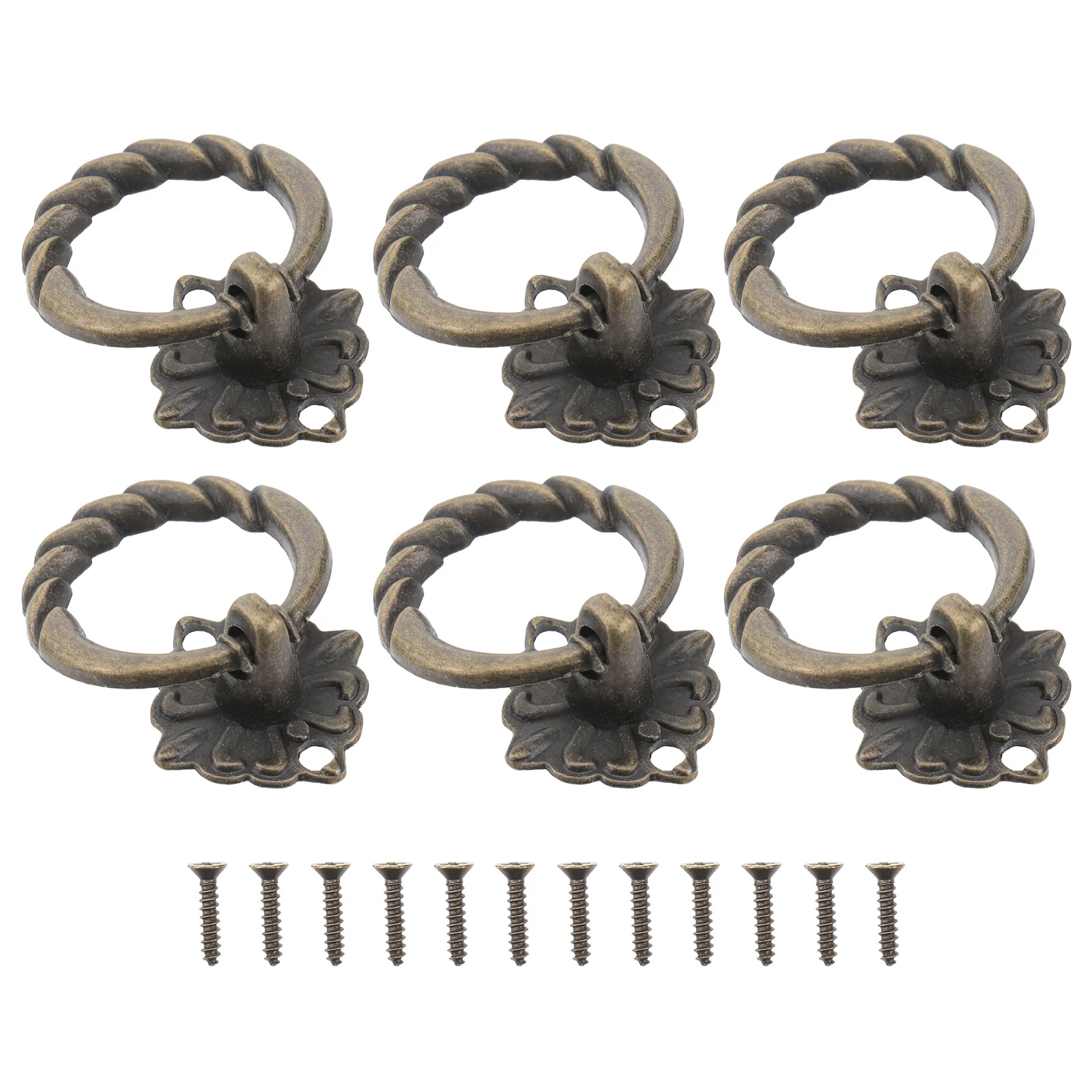 

6 Pcs Pulls Brass Knobs Wardrobe Knobs Handles Cabinet Pulls Closet Door Knobs Round Dresser Handles