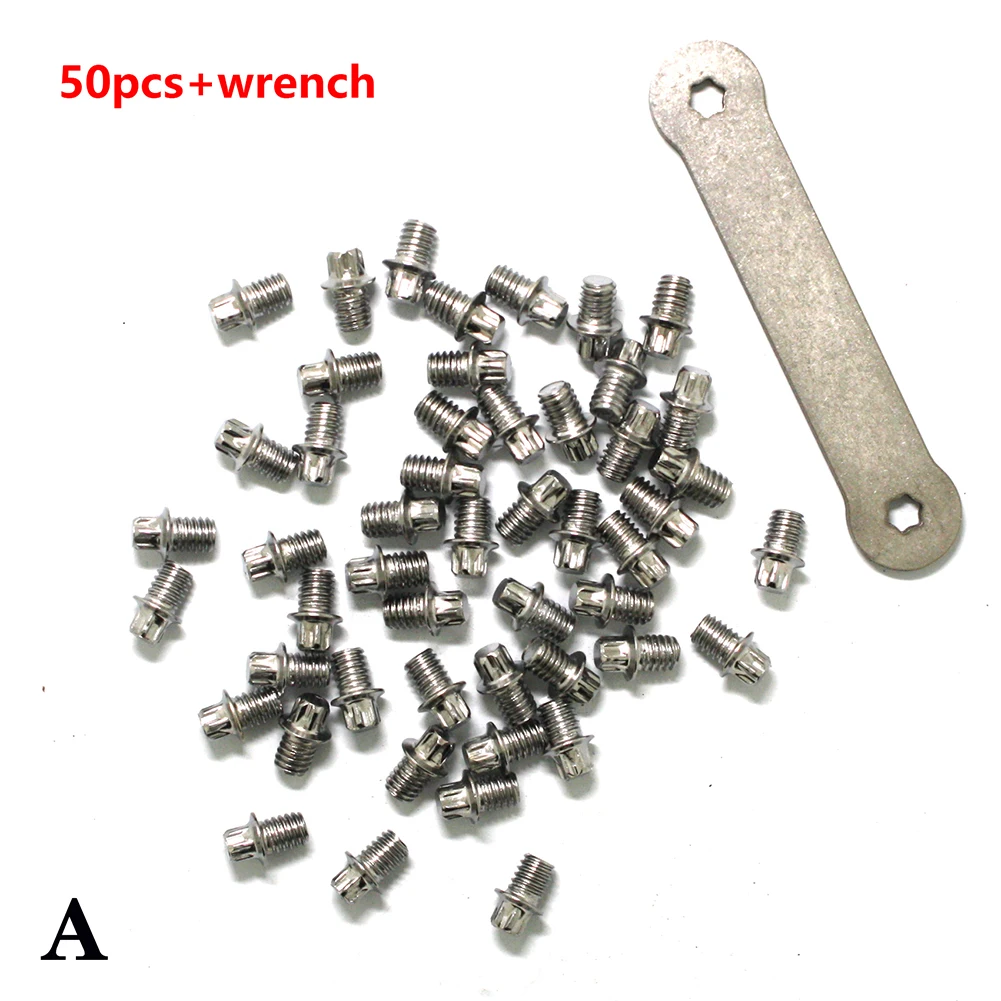 

50pcs Brand New Pedal Pins Wrench Pedal Pin Replacement Riding Silver Color Steel Material 72x30x17mm Accessories