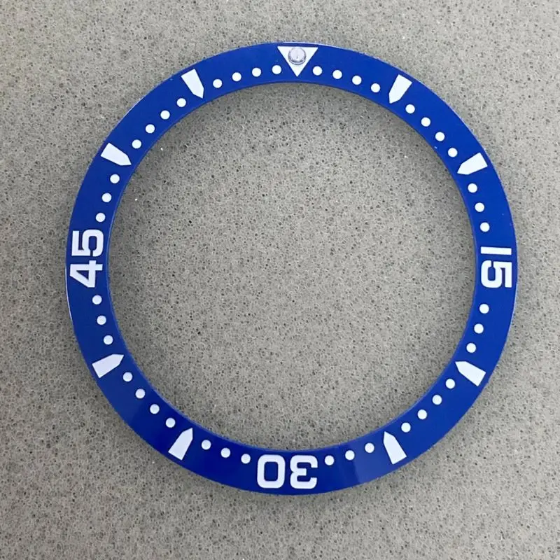 38mm Tilted Ceramic Watch Bezel Insert Fits 40mm USB Men's Diving Watch Case Inside Diameter 30.5mm Ring Replacement Accessories