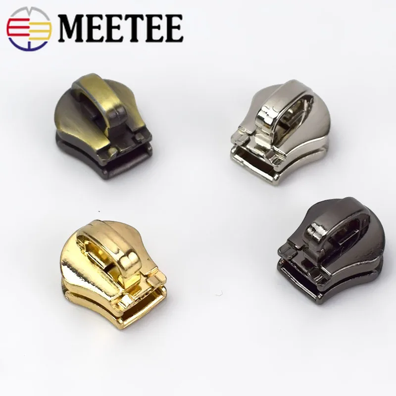 

10Pcs 8# Eco-friendly Non lock Metal Zipper Sliders For Metal Zipper Bag Zipper Head Zip Repair Kit Garment Accessories KY814