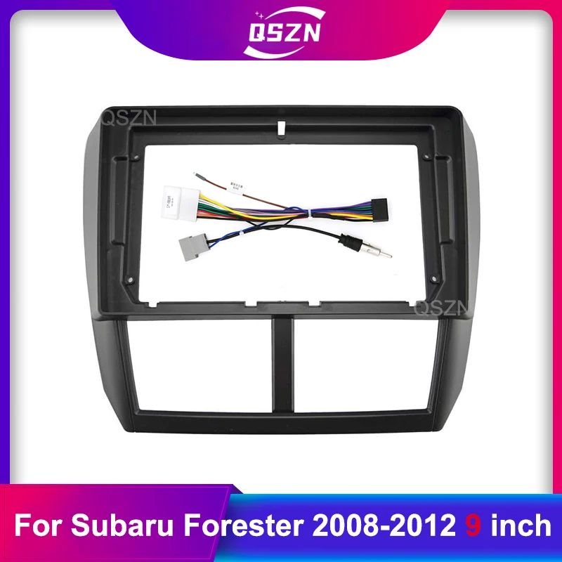 

9 Inch Car Radio 2 din Fascias Frame For Subaru Forester 2008-2012 Panel Dashboard Installation Trim canbus Power Cable Stereo