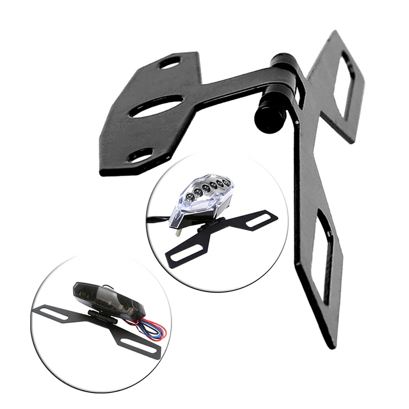 

Fixed Folding License Plate Holder ATV Adjustable Folding Tail License Plate Bracket Taillight Bracket Holder for ATV Dirt Bike