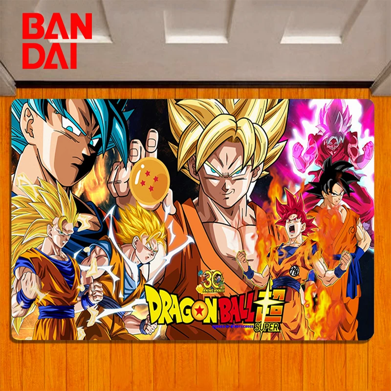 

Dragon Ball Carpet Entrance Doormat Bedside Mat Welcome Absorbent Bathroom Rug Home Kitchen Decoration Super Saiyan Floor Mats