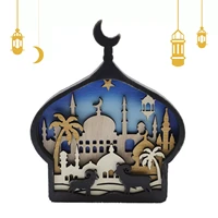 ramadan decor ramadan mubarak eid decorations wooden moon star castle ornament ramadan tabletop plaque ornament for ramadan