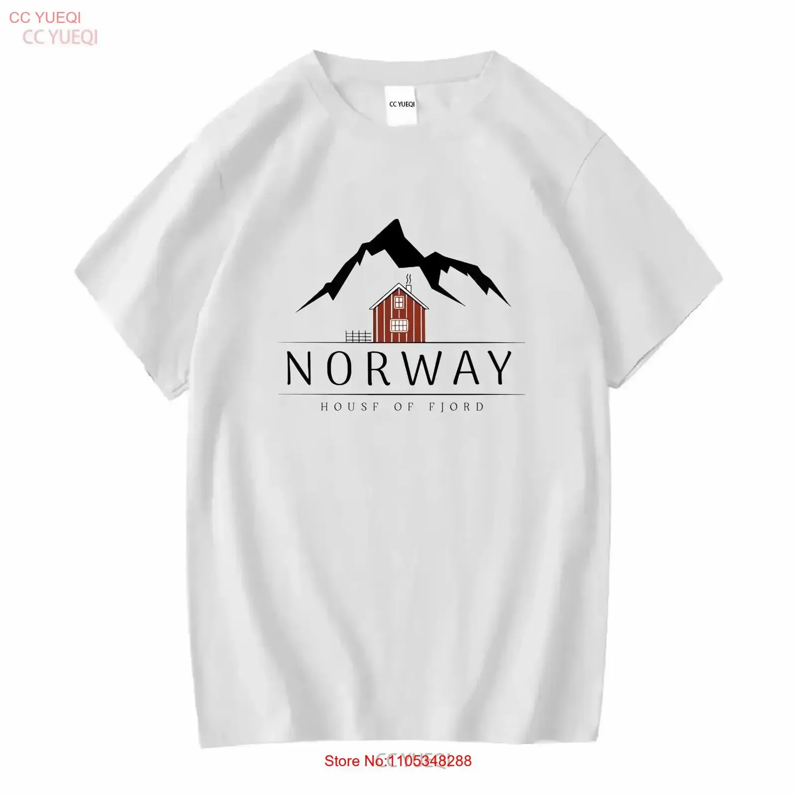 Фото Футболка-свитер Norway 1717 с флагом Норвегии, винтажная, стильная, повседневная, эластичная, с эффектом потертости, в скандинавском стиле, с символикой Северной Европы, для путешествий №1