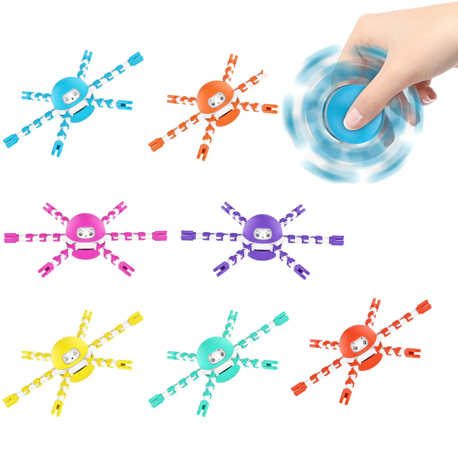 

New Handheld Spinner Toys Deformable Fingertip Spinner With Top Chains Mechanical Gyroscope Stress Relief Toy For Kids Adults