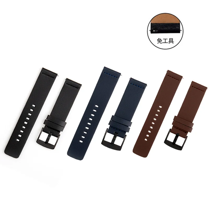 

1PC For Samsung gears2 leather strap New switch ear 18mm 20mm 24mm leather Watch Bands For Seiko Accessories Wristband S047