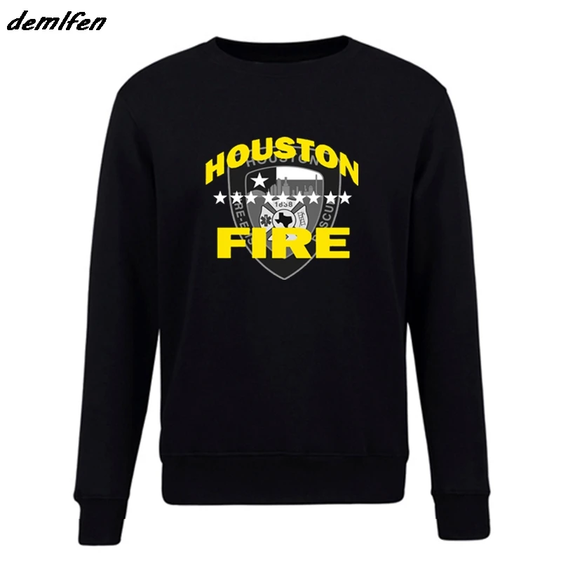 

Spring autumn Fashion Men Fleece Sweatshirt HFD Houston Fire Dept Fighter Design hoodies Cool Coat Tops Harajuku Streetwear