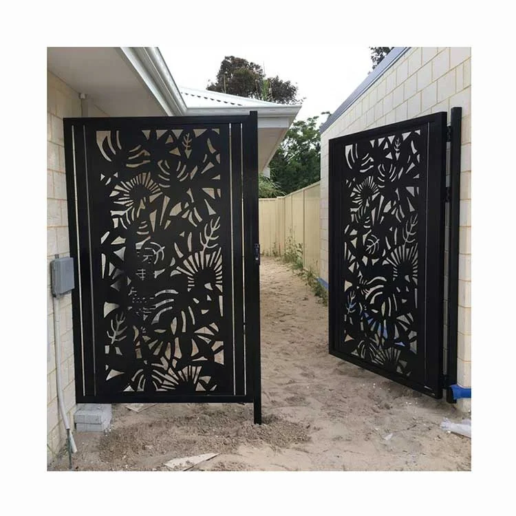 

Customized Aluminum Laser Cut Metal Panel Fencing Garden Metal Panels Decorative Outdoor Divider Gate