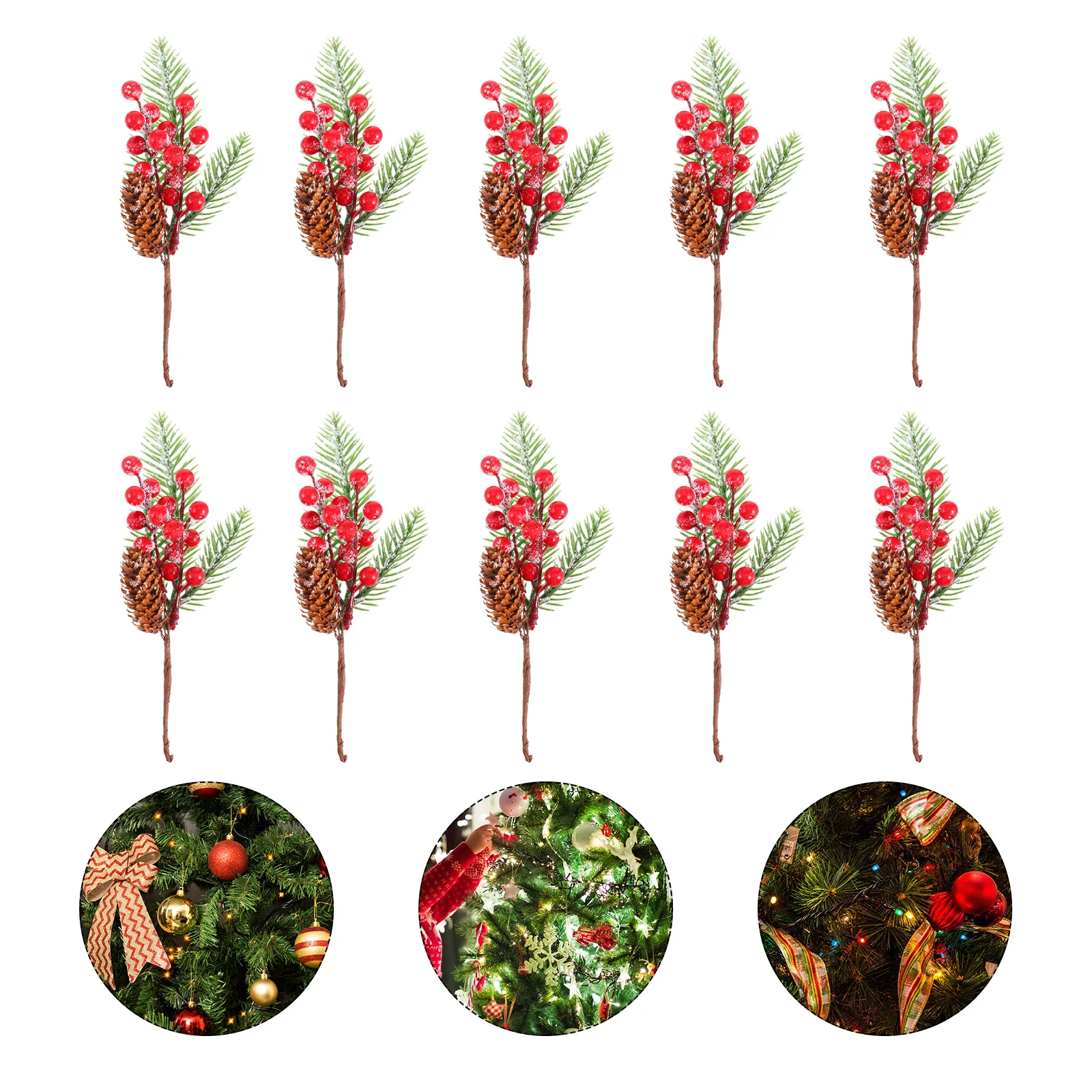 

10pcs Faux Pine Premium High Grade Prime Pine Decor for Home Christmas Tree