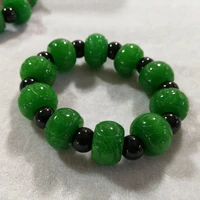 natural myanmar emerald green jade hand carved beads bangles jadeite bracelets jade bangles jade jewelry bracelets for women