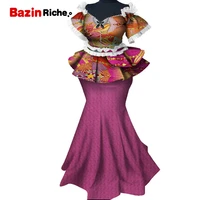 plus size clothing for women sets party african two pcs skirt suits wy8797