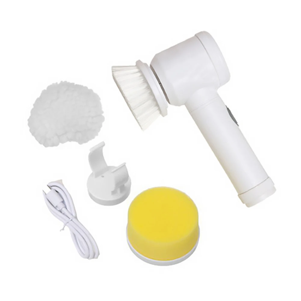 

Electric Cleaner Scrubbing Brushes Kit Clean Scrubbers Brush Bathroom Tile Tub Shower Kitchen Care Washing Cleaning Tools