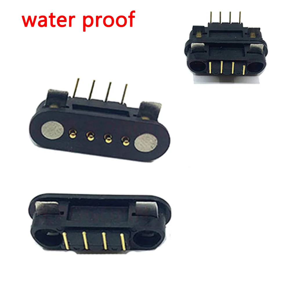 

Spring-Loaded DC Magnetic Pogo Pin Connector 4 Pin Male Female Charging Test Antenna Thimble Bluetooth Headset Waterproof Probe