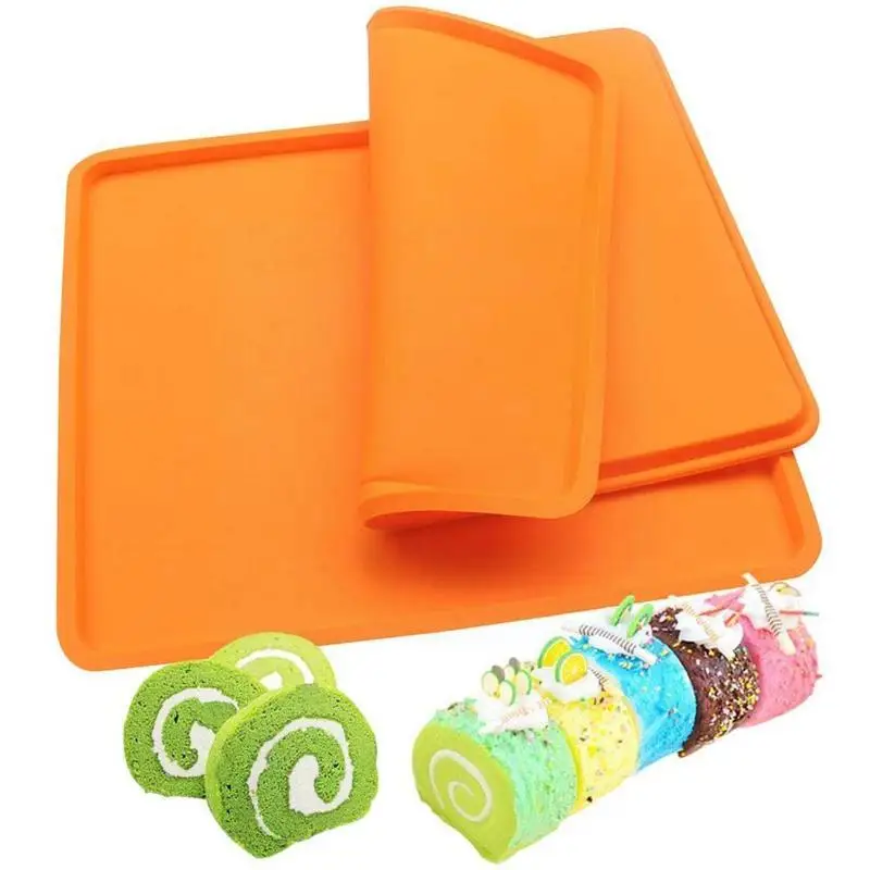 

1pc For Swiss Roll Mat Tools Nonstick Baking Pastry Silicone Baking Carpet Mat Silicone Mold Cake Pad Baking Tool Kitchen A P1F5