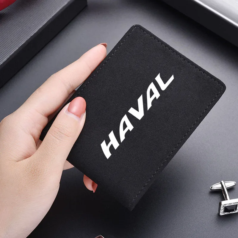 

1Pc Car Logo Driver License Holder Leather Card Bag Car Goods For Haval Accessories Jolion F7x F7 H2 H3 H5 H6 H7 H9 M6 Coupe DCT
