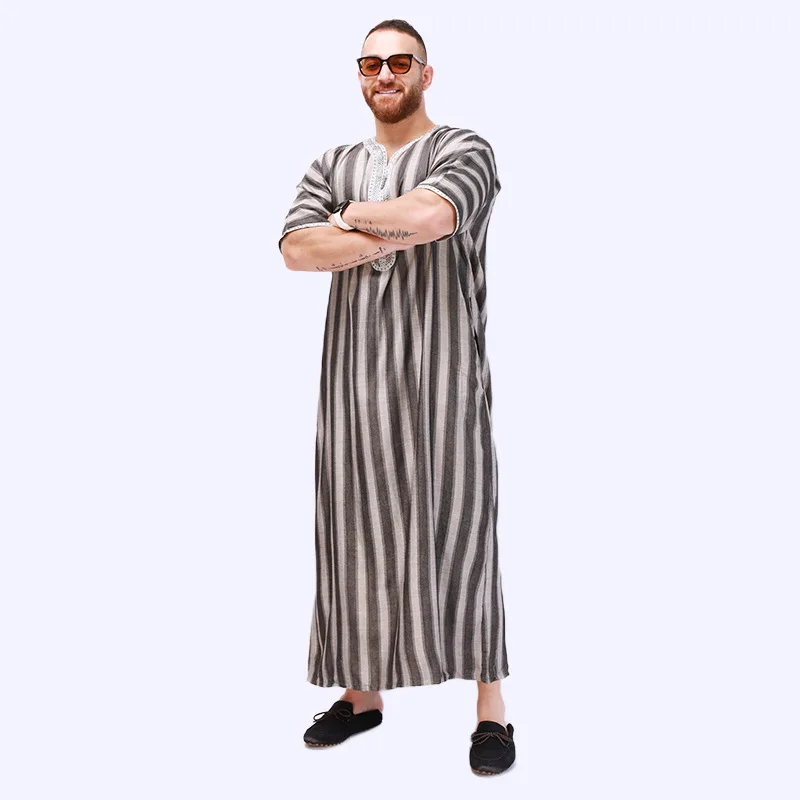 Muslim Fashion Men's Robe Arab Men's Clothing Abaya Herren Kaftan Thobe for Men Pakistan Saudi Ropa Hombre Islamic Clothing New