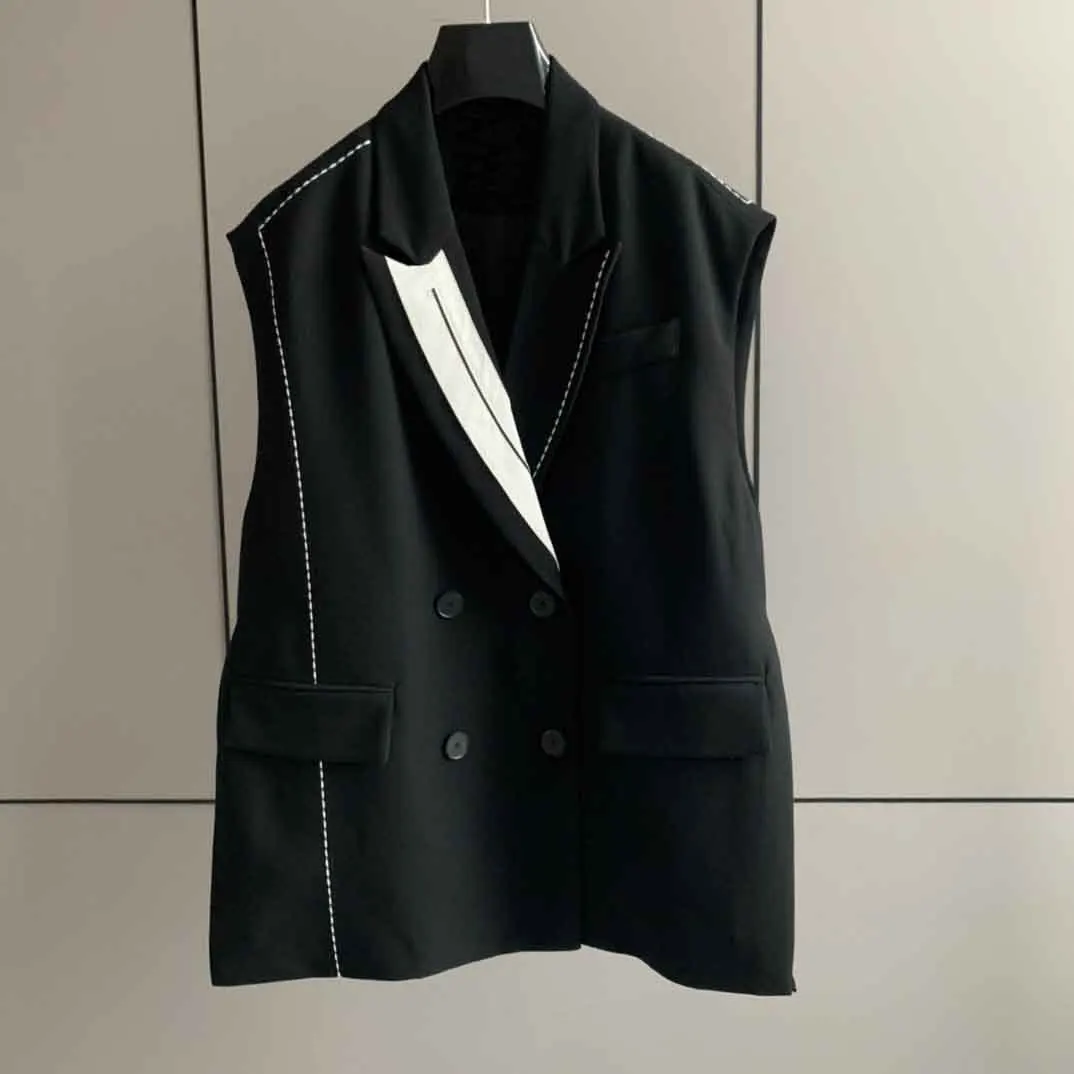 Женский жилет с широкими плечами модный и удобный без рукавов лето 0801 |