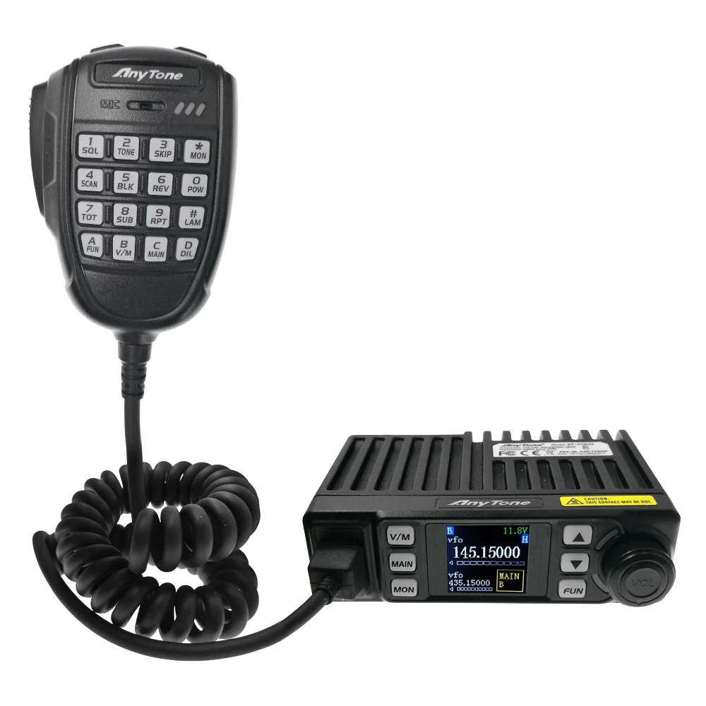 Anytone AT-779UV Mini ham мобильное радио VHF UHF двухдиапазонный 199CH 25 Вт FM скремблер