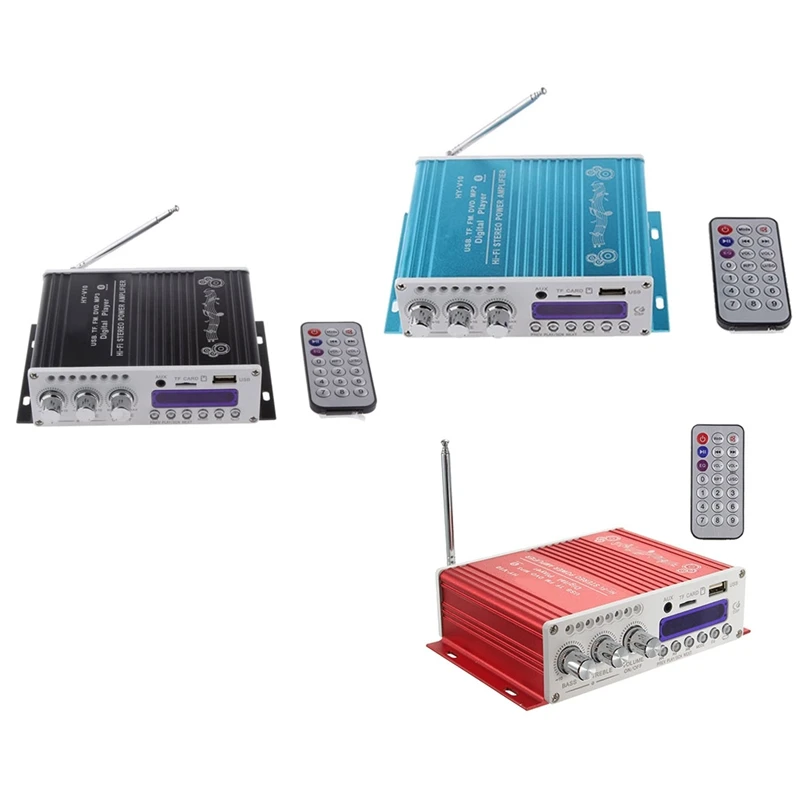 

Мини Bluetooth Hi-Fi стерео усилитель звука усилитель басов MP4 12 В Поддержка FM/MP3/TF/USB/DVD для автомобиля мотоцикла