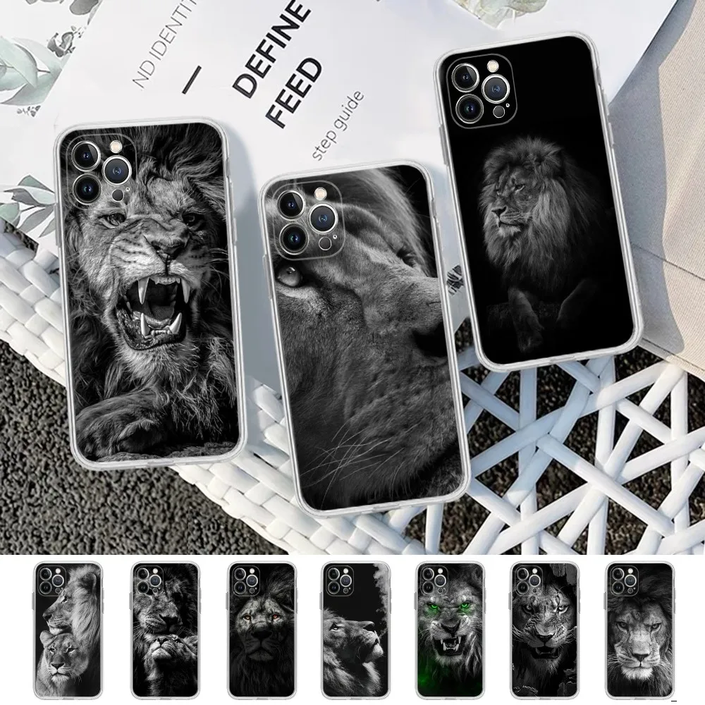 Lion Wild Animals Luxury Phone Case For IPhone 16 15 14 13 12 Mini 11 Pro XS Max X XR SE 6 7 8 Plus Soft Silicone Cover