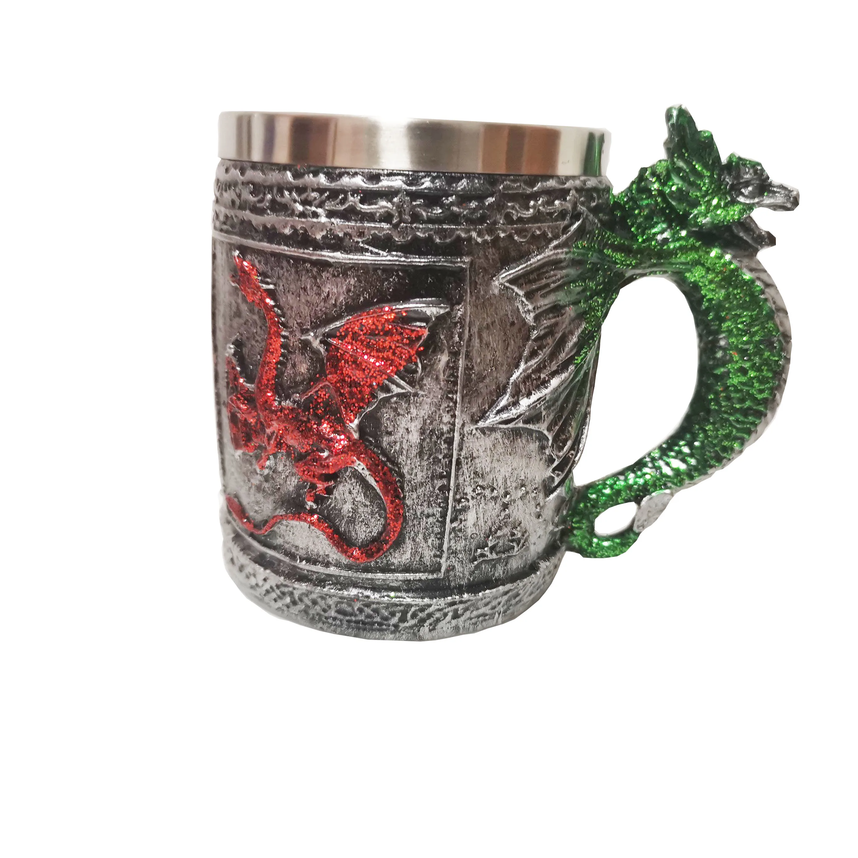 

DRAGON beer mug skull mug halloween carnival festival holiday stainless steel mug coffee cup