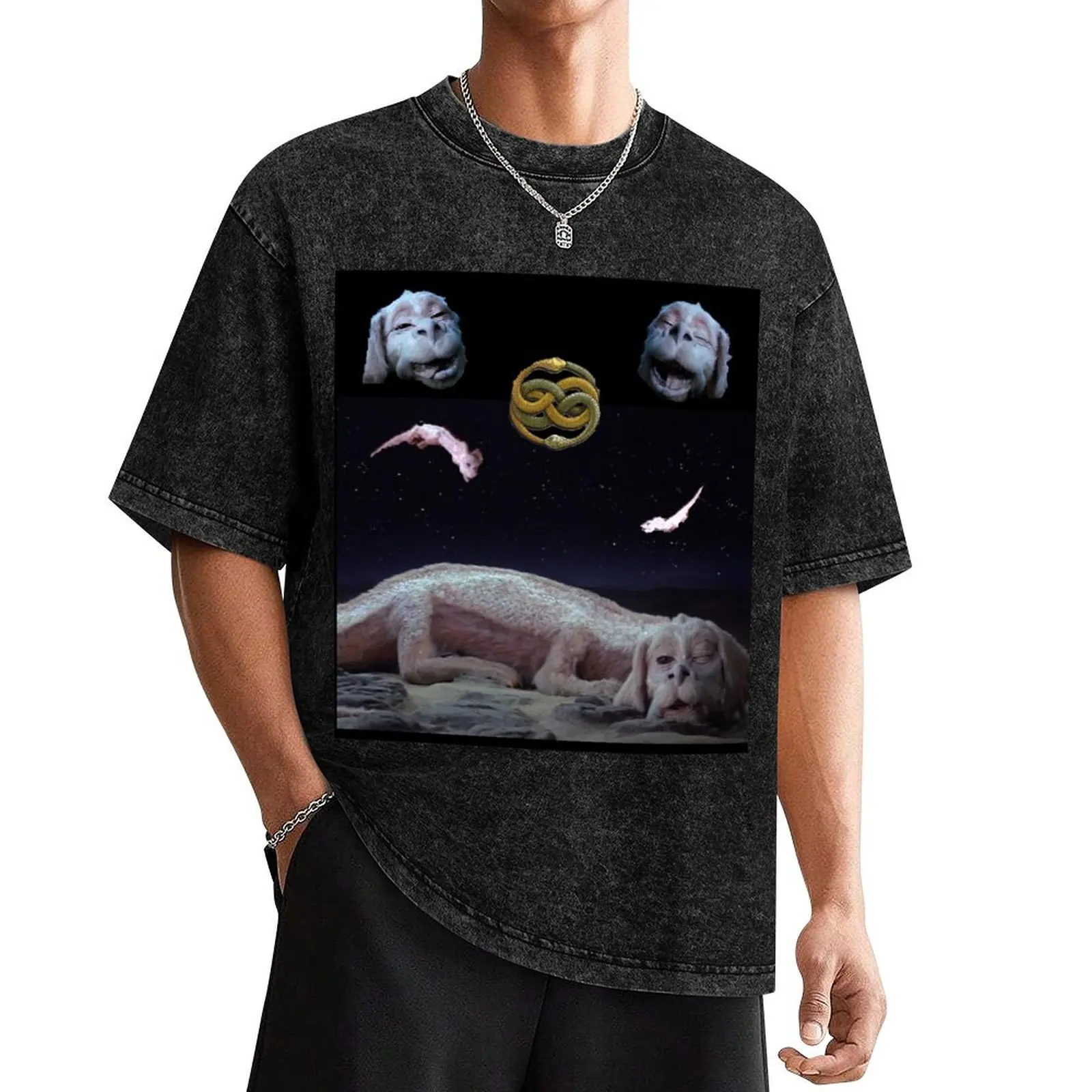 Футболка Falkor/ Fullur мешковатые рубашки футболки с рисунком рубашка Croswit мужские