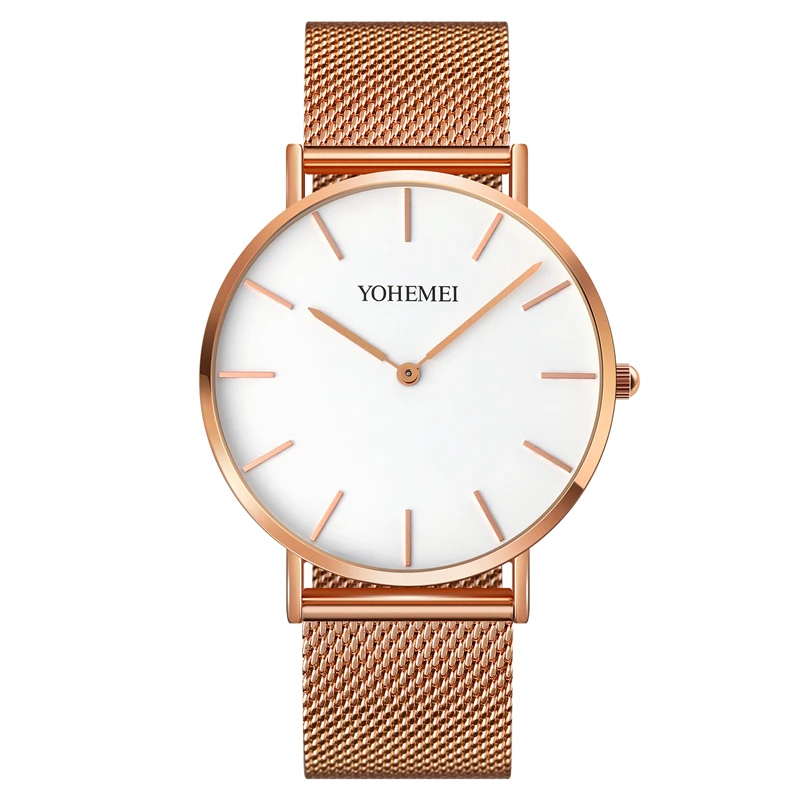 

Japan Quartz Movement High Quality 32mm Hannah Martin Women Stainless Steel Mesh Rose Gold Waterproof Ladies Watch Dropshipping