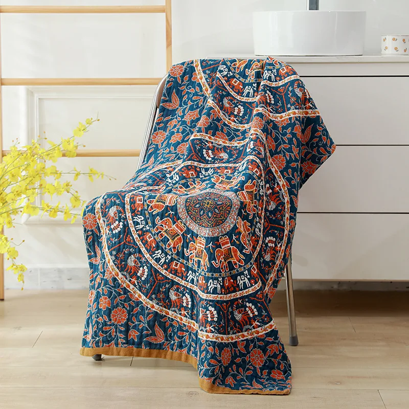 

Детское хлопковое полотенце с цветочным принтом