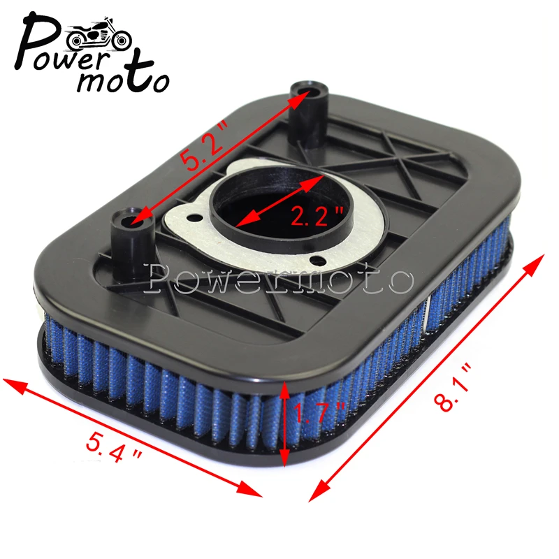 Мотоциклетный синий красный воздушный фильтр с высоким потоком аксессуары для