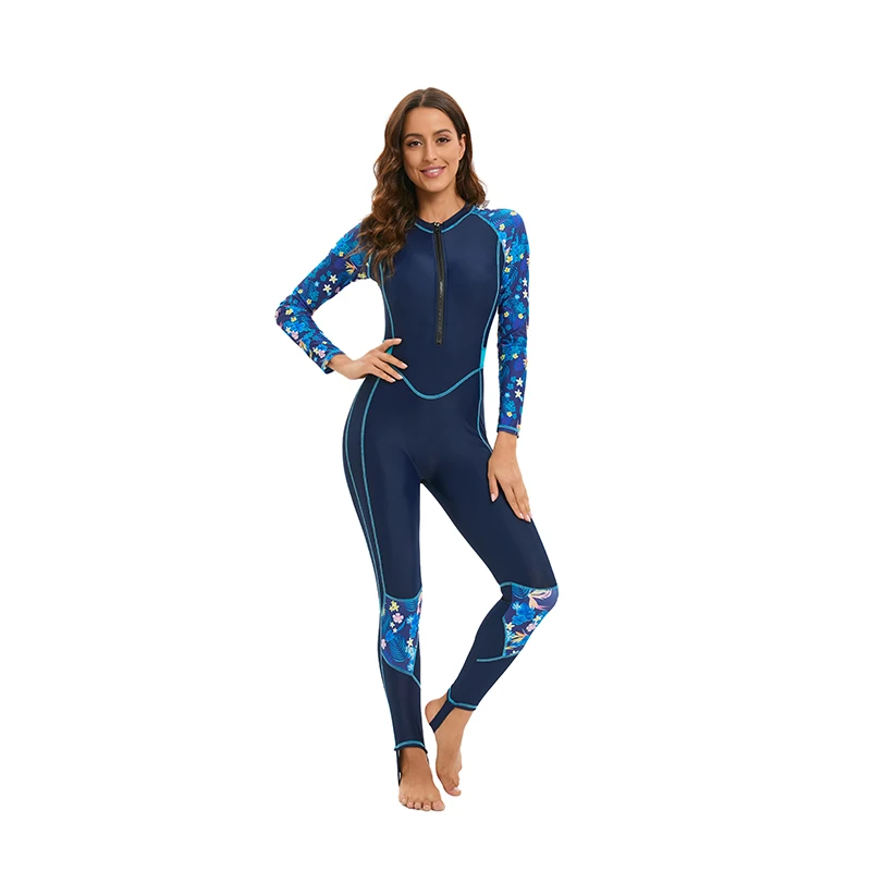 TYAKKVE 2023 New Print Rashguard One Piece Swimsuit Long Sleeve Swimwear Women Bathing Suit Sport Swimsuit Bodysuit Surfing Suit