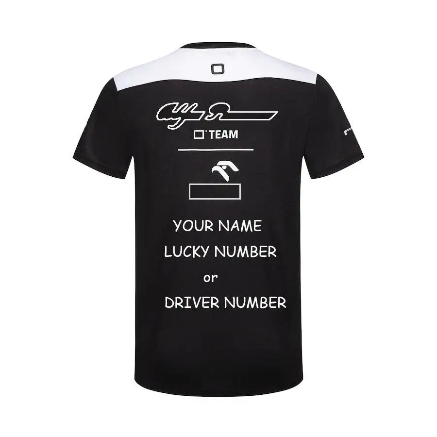 

F1 Team T-shirt Lapel Polo suit with the same custom can add the name work clothes printing logo