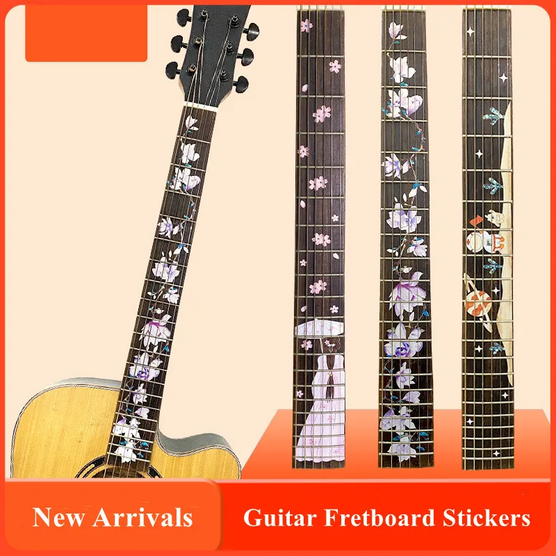 

Novelty Cross Inlay Decals Guitar Fretboard Stickers Electric Acoustic Guitar Bass Fingerboard Sticker Ukulele Decorative Decals
