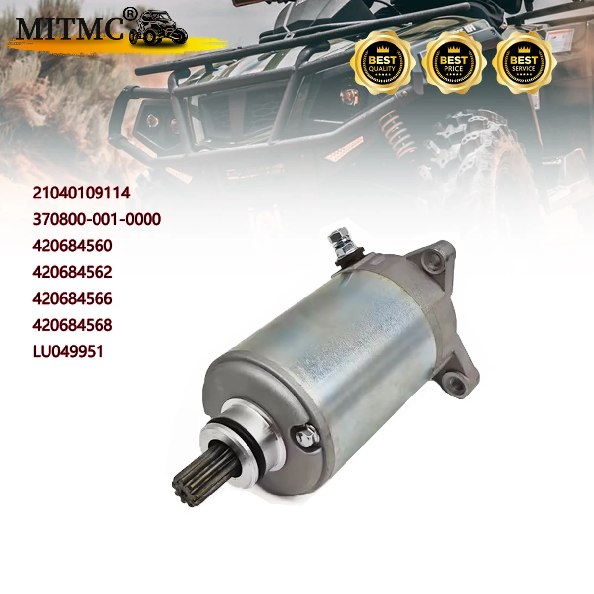 

Стартер для BRP G1 G2 РМ 800 ODES UTV 800H HiSun LU 049951 420684560 370800 -001-0000 21040109116
