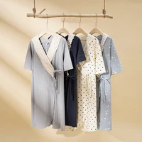 japanese style pajamas for women nightgown sleepwear women cotton cute girls loose pyjama femme home wear large size kimono robe