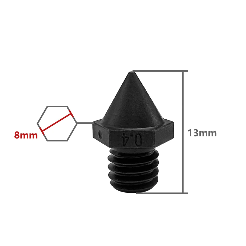 Насадки для 3D-принтера Master HRC65 MK8 затвердевающие насадки из хромированного сплава