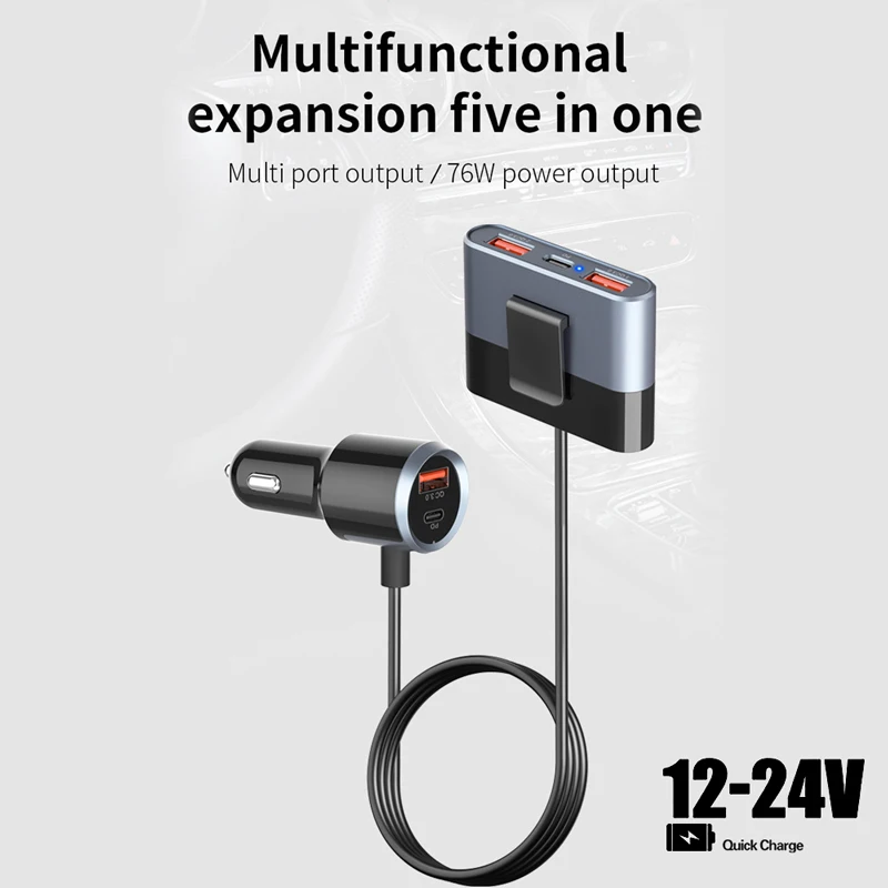 

Универсальное автомобильное зарядное устройство USB Type-C, 3 А