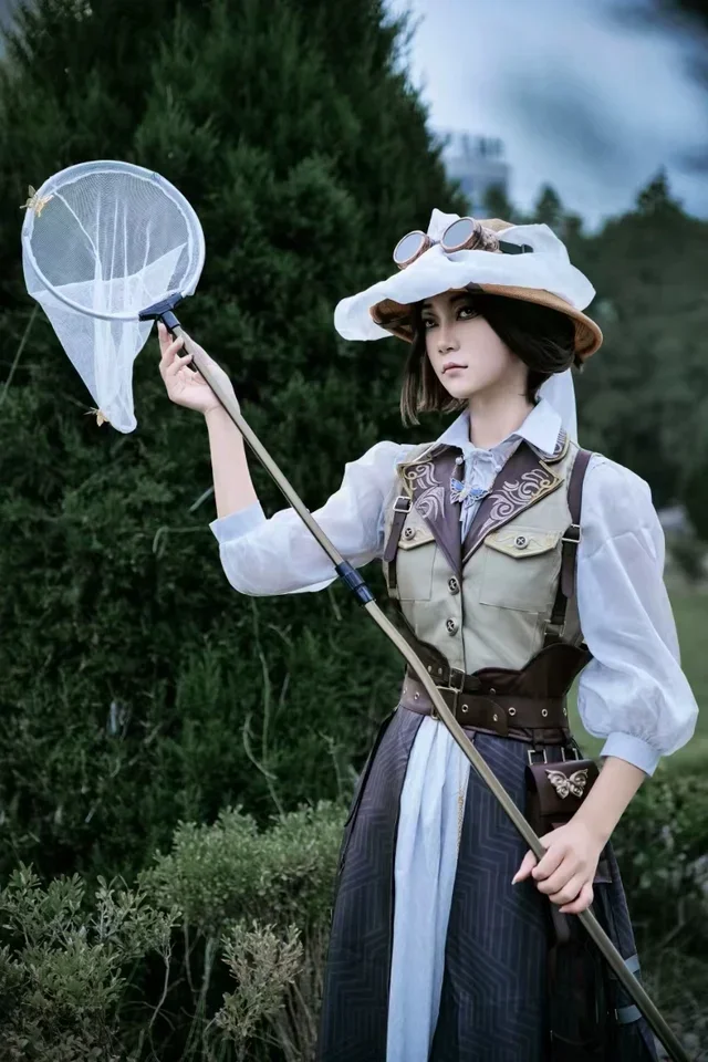 Костюм Для Косплея Melly Plinius Ферментмолог Кожаный Наряд С V-образным Вырезом Платье