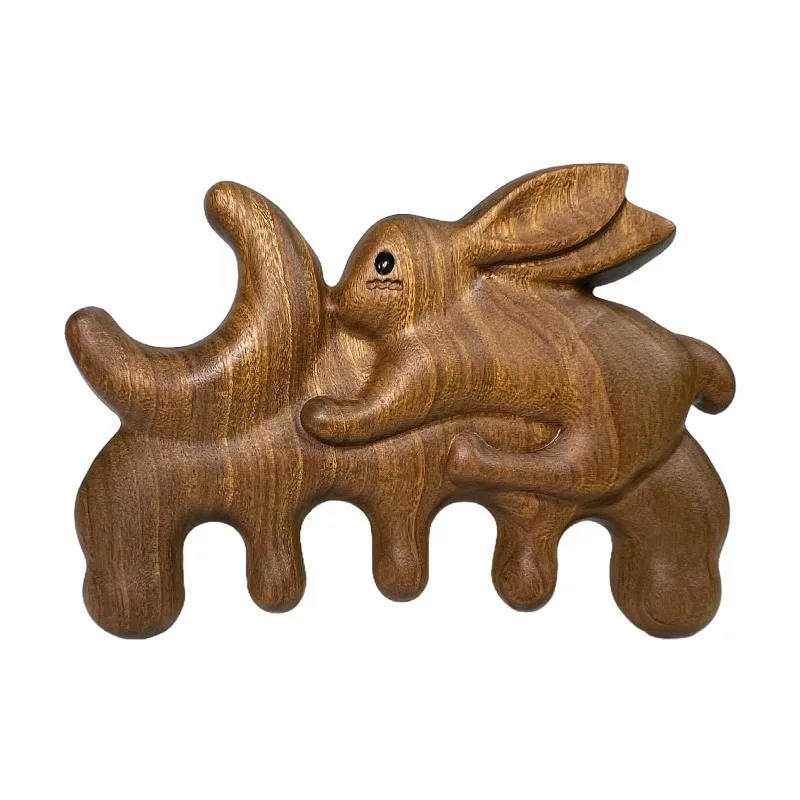 

Cute Rabbit Natural Sandalwood Comb Meridian Massage Comb