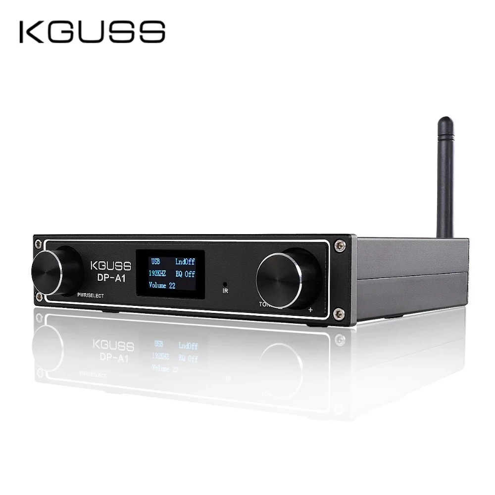 

KGUSS DP-A1 Digital Bluetooth 4.2 CSR64215 Amplifier USB/Optical/Coaxial/AUX Input TAS5352A 24Bit/192KHz 120w*2