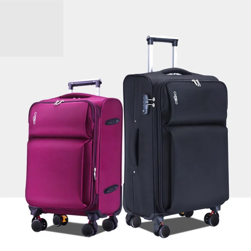

18"20"22"24"26"28"Fabric Expandable Rolling Luggage Explosion-proof Zipper Trolley Suitcase Boardi