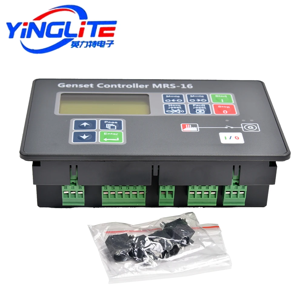 

MRS10 MRS-16 Genset Controller Auto Remote Start LCD Control Protect Module Panel Diesel Generator Part Compatible With Original