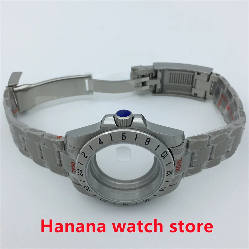 BLIGER 40 мм Серебристое стекло из нержавеющей стали для движения NH34 35 36 ETA2824 PT5000