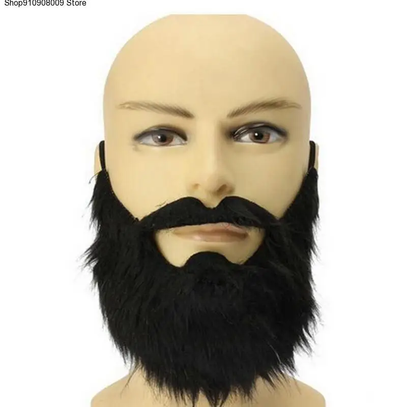 

Fashion 1pc Funny Costume Party Male Man Halloween Beard Facial Hair Disguise Game Black Mustache Mask