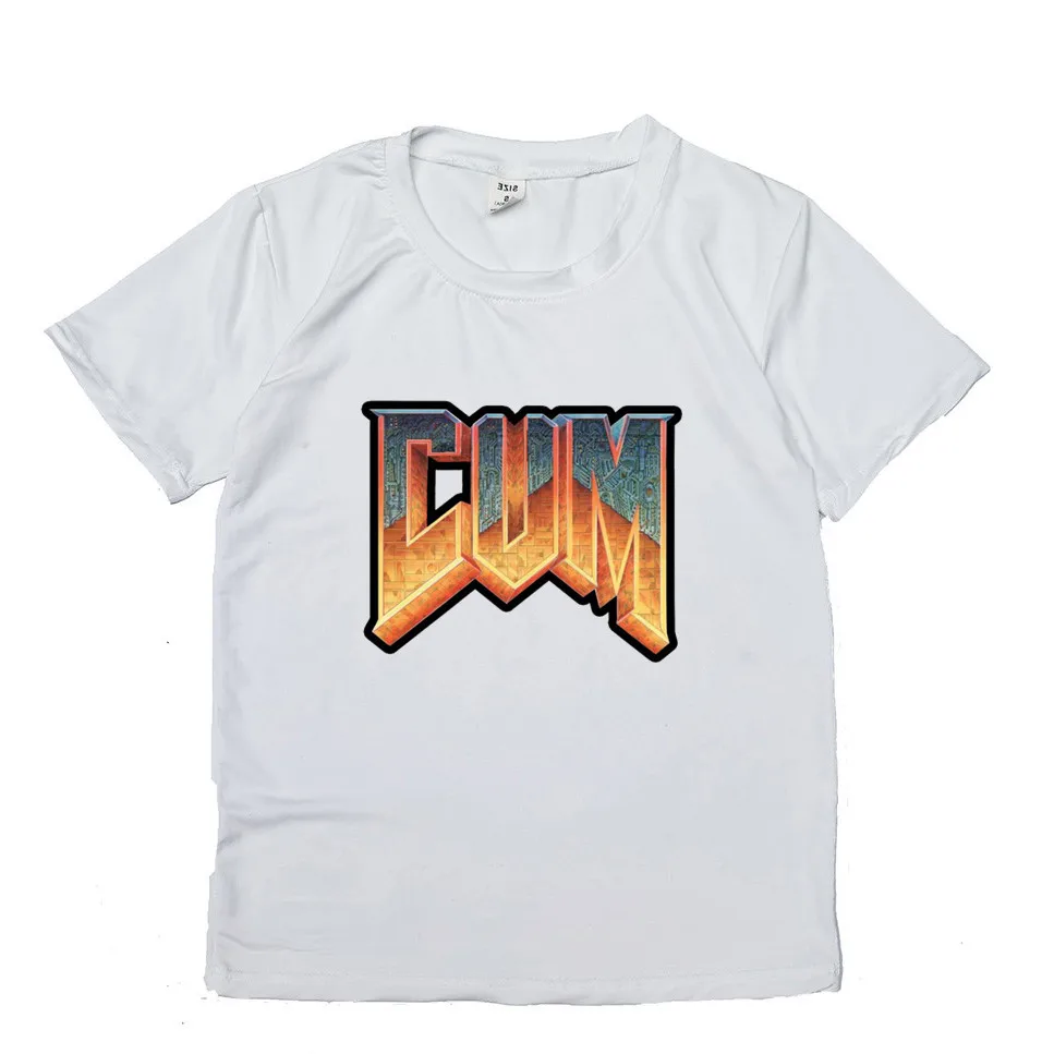 Рубашка Doom Cum Винтажная футболка с графическим принтом букв для мужчин хлопковая